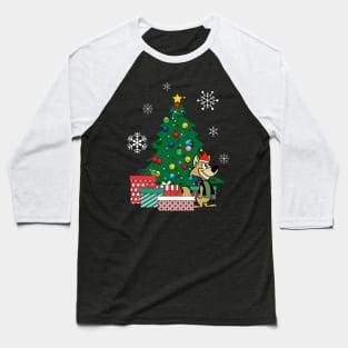 Ding A Ling Wolf Around The Christmas Tree Baseball T-Shirt